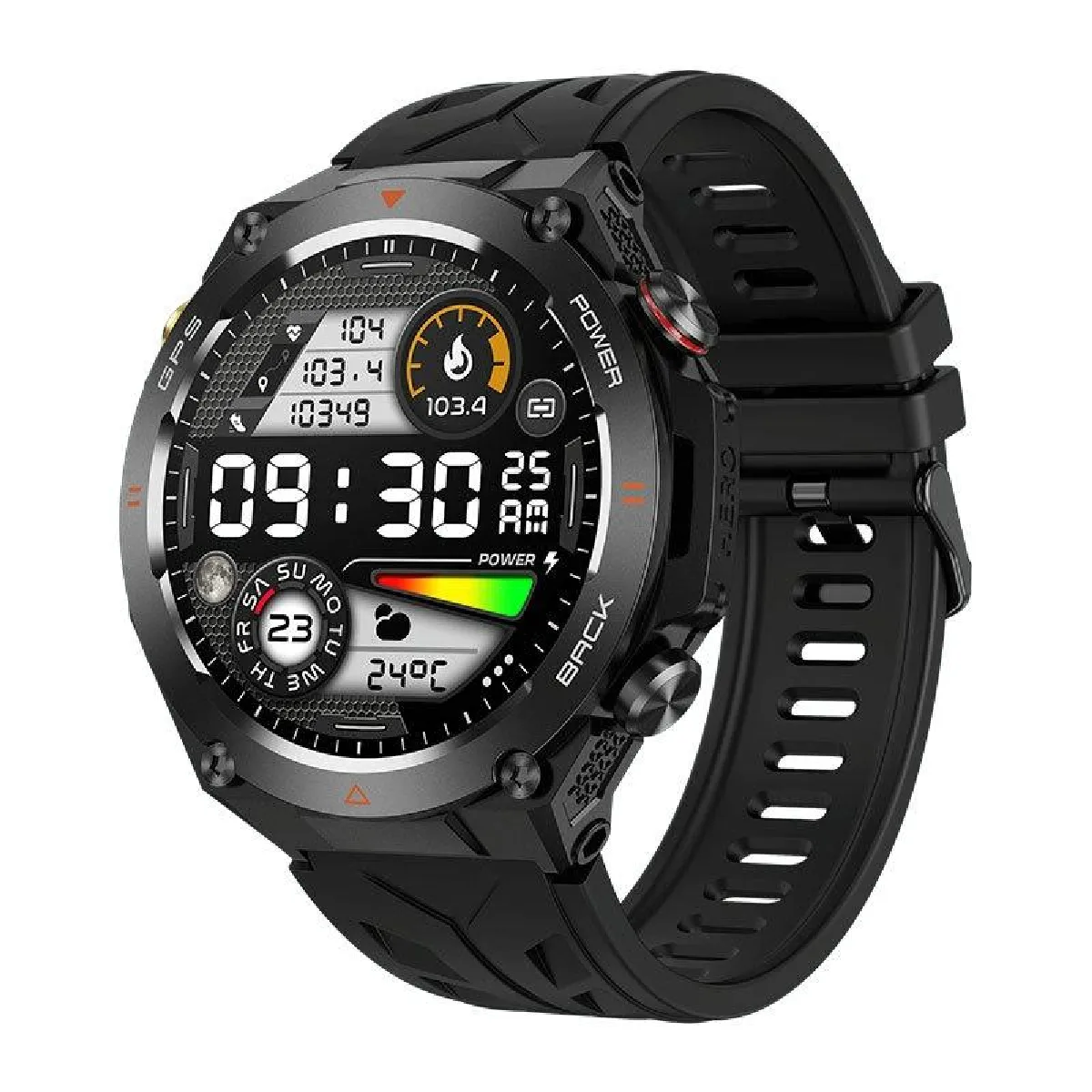 Yonis Noir Montre Connectée Avec Fréquence Cardiaque