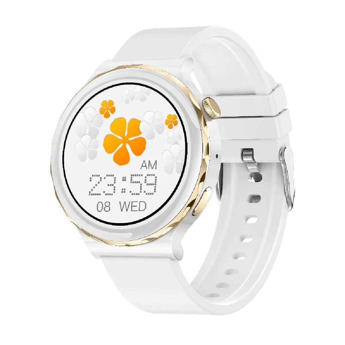 Yonis Montre Connectée Avec Appel Bluetooth - Crème