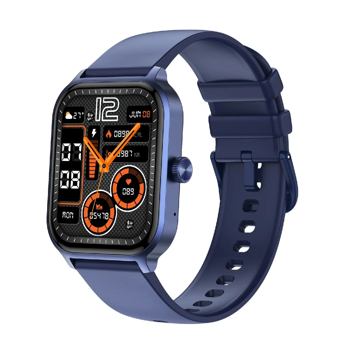 Yonis Bleu Montre Connectée Écran Couleur Bluetooth Or