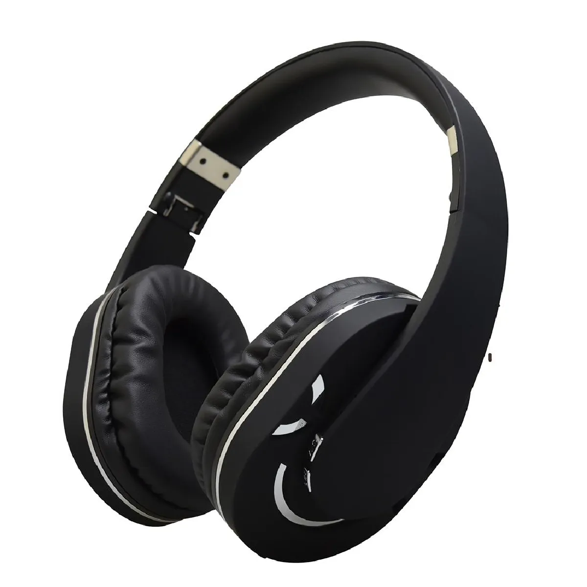 YONIS - Casque Audio Bluetooth - Pliable - Stéréo - Argent Noir - Image 2