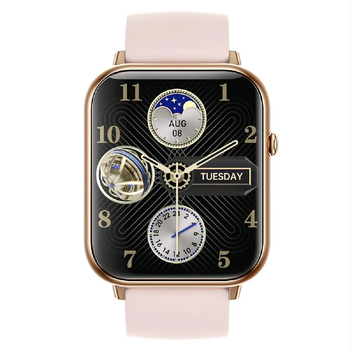 Yonis Rose Montre Connectée Écran Hd - 2,1 Pouces