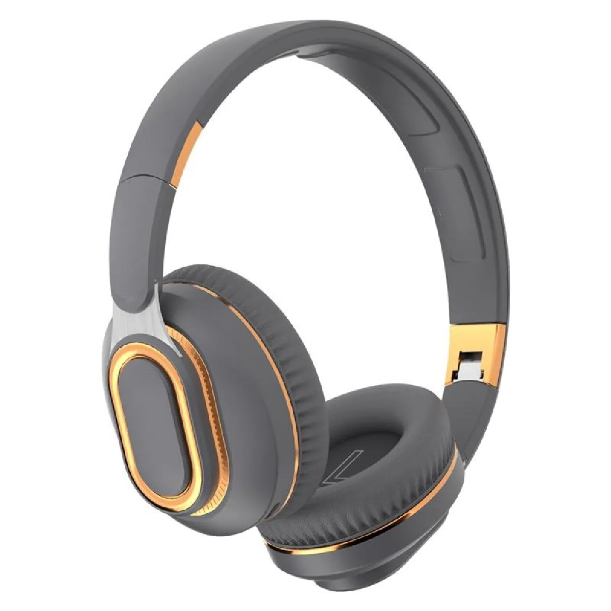 YONIS - Casque Audio Sans Fil - Bluetooth - Pliable - 16h Autonomie - Gris Clair - Image 2