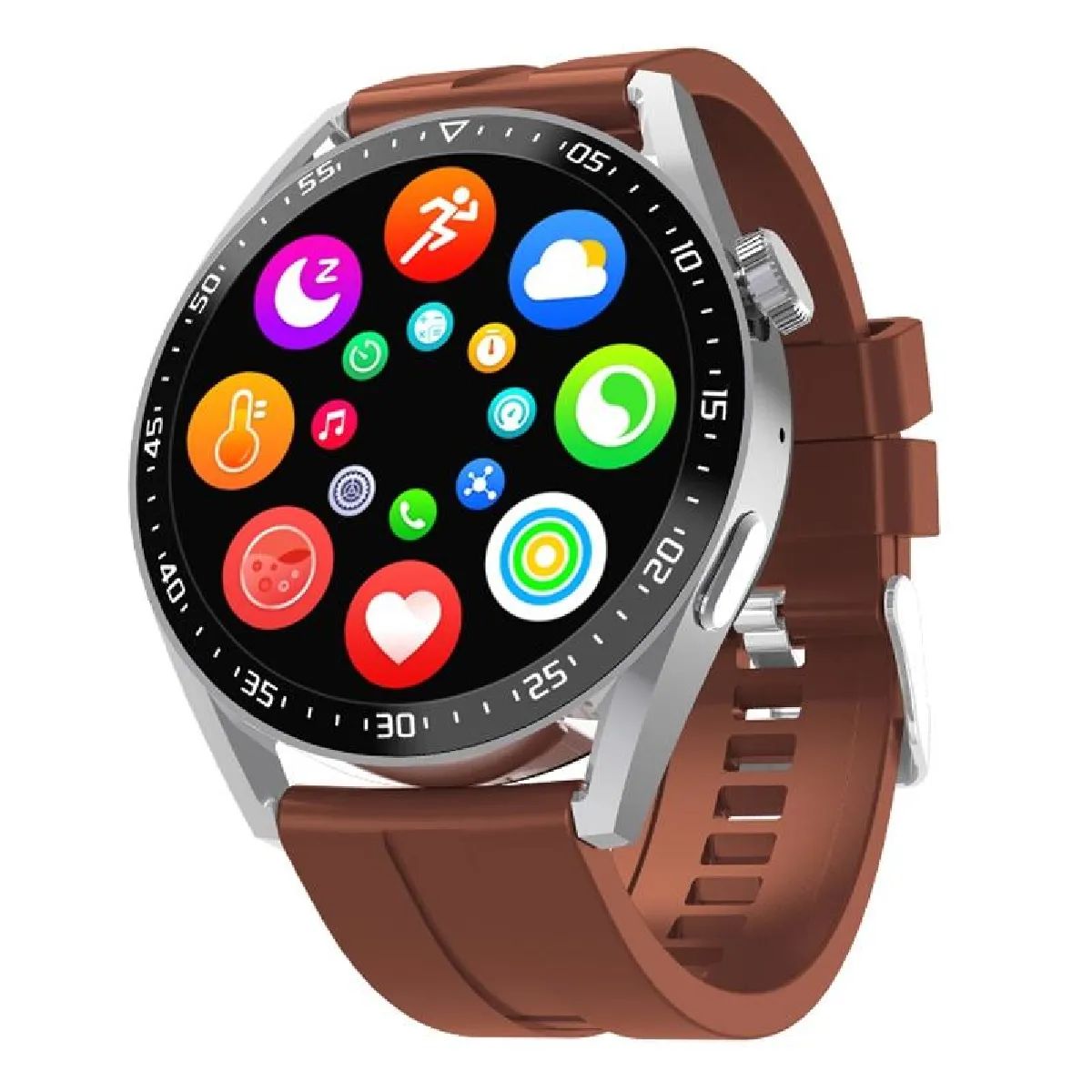 YONIS - Montre connectée - Appel Bluetooth - Paiement NFC - Marron - Image 2