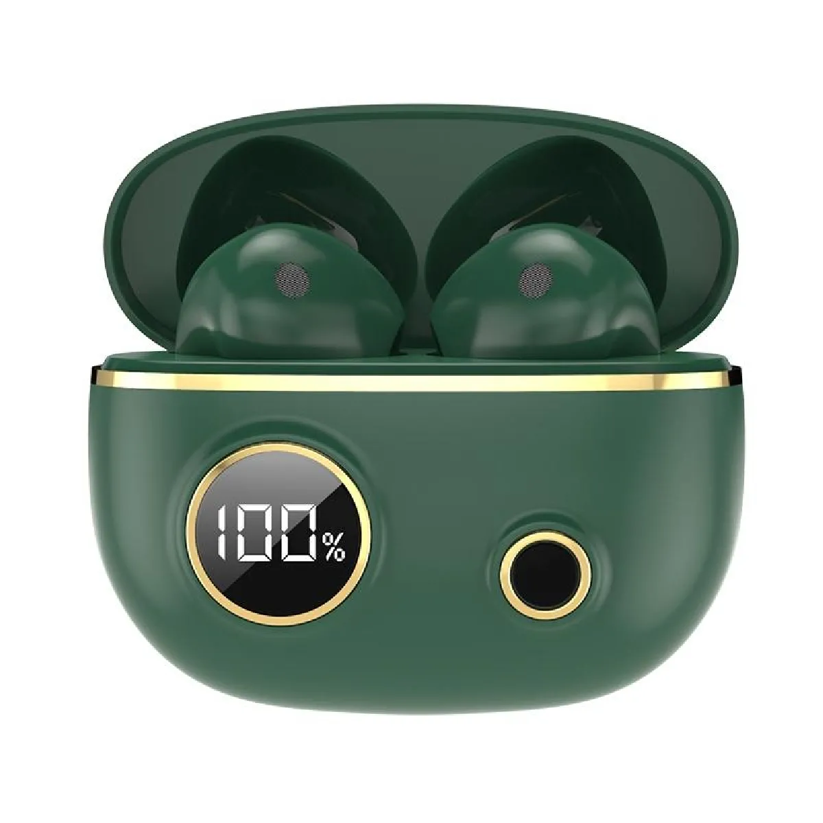 Yonis Vert Ecouteurs Bluetooth 5.2 Etanches Réduction De Bruit Boîtier - Image 2