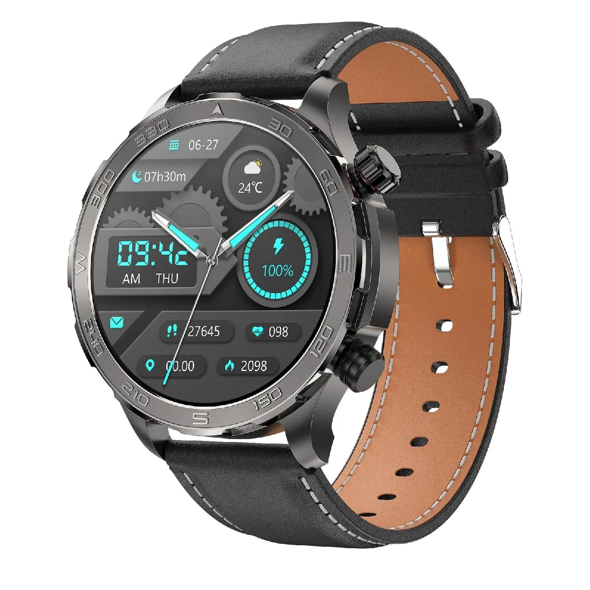 Yonis Noir Montre Connectée Sport Santé Étanche Ip67