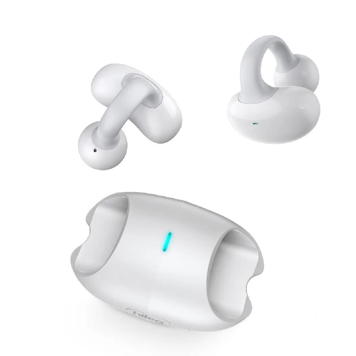 Yonis Blanc Casque Sport Bluetooth Étanche Sans Fil Réduction De Bruit Longue Autonomie