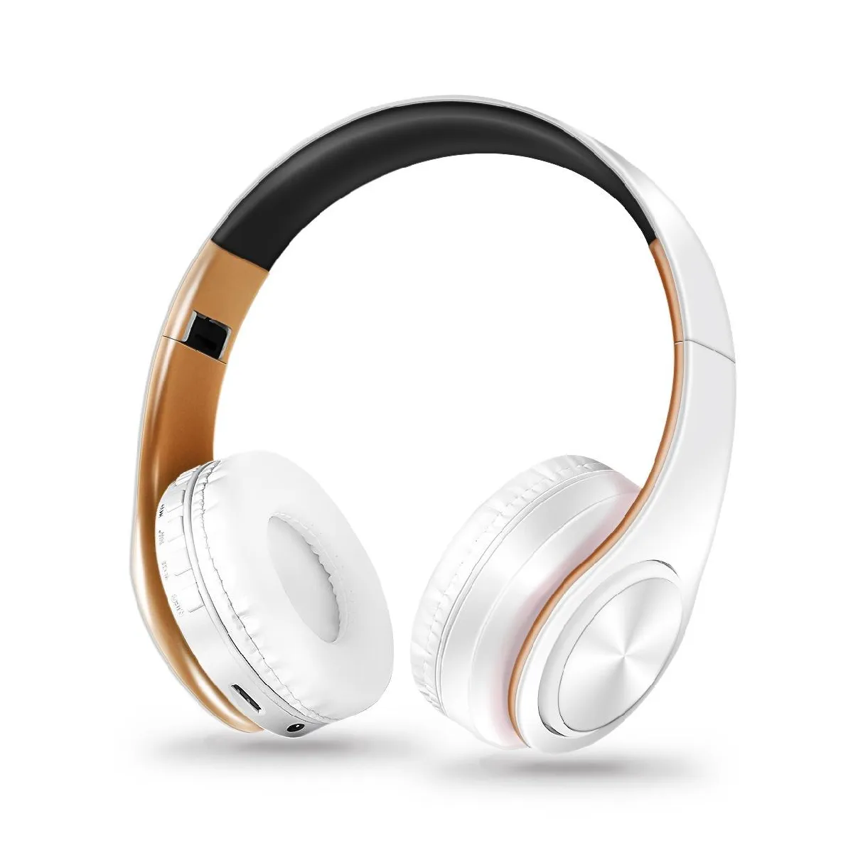 Yonis Blanc/Bleu Casque Audio Bluetooth Sans Fil Sport Hifi