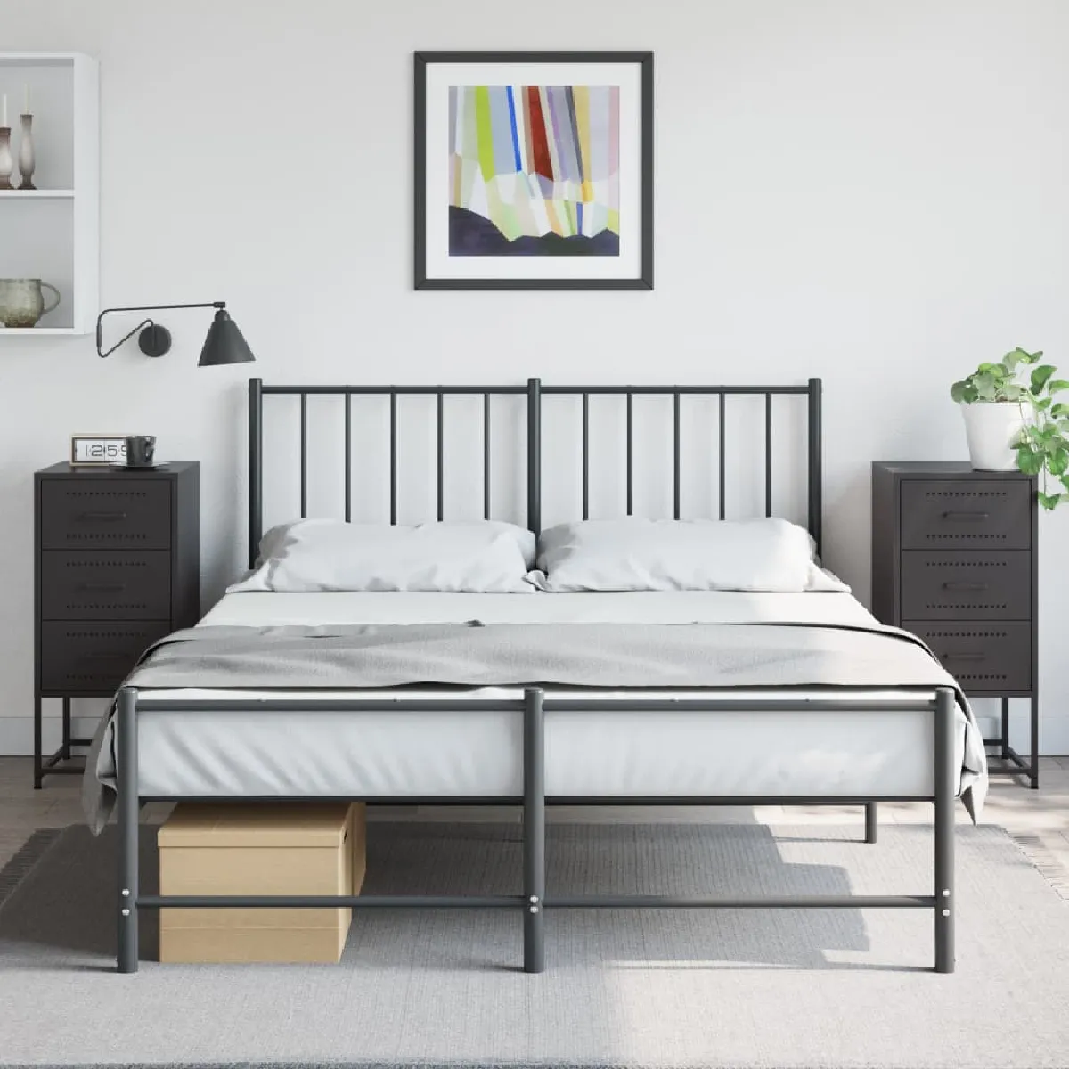 Vidaxl Noir Lot De 2 Tables De Chevet