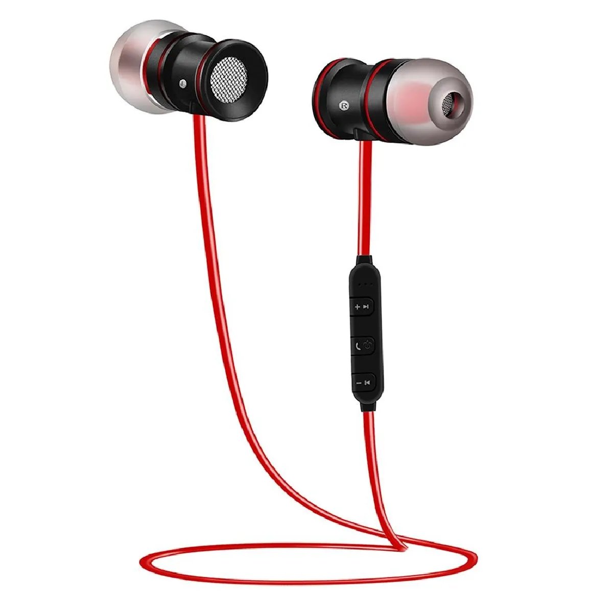 Yonis Rouge Écouteurs Bluetooth Sport
