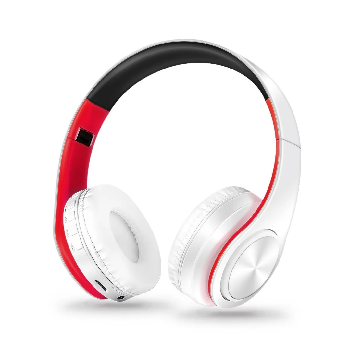 Yonis Blanc/Bleu/Rouge Casque Audio Bluetooth Sans Fil Hifi Stéréo Sport Polyvalent