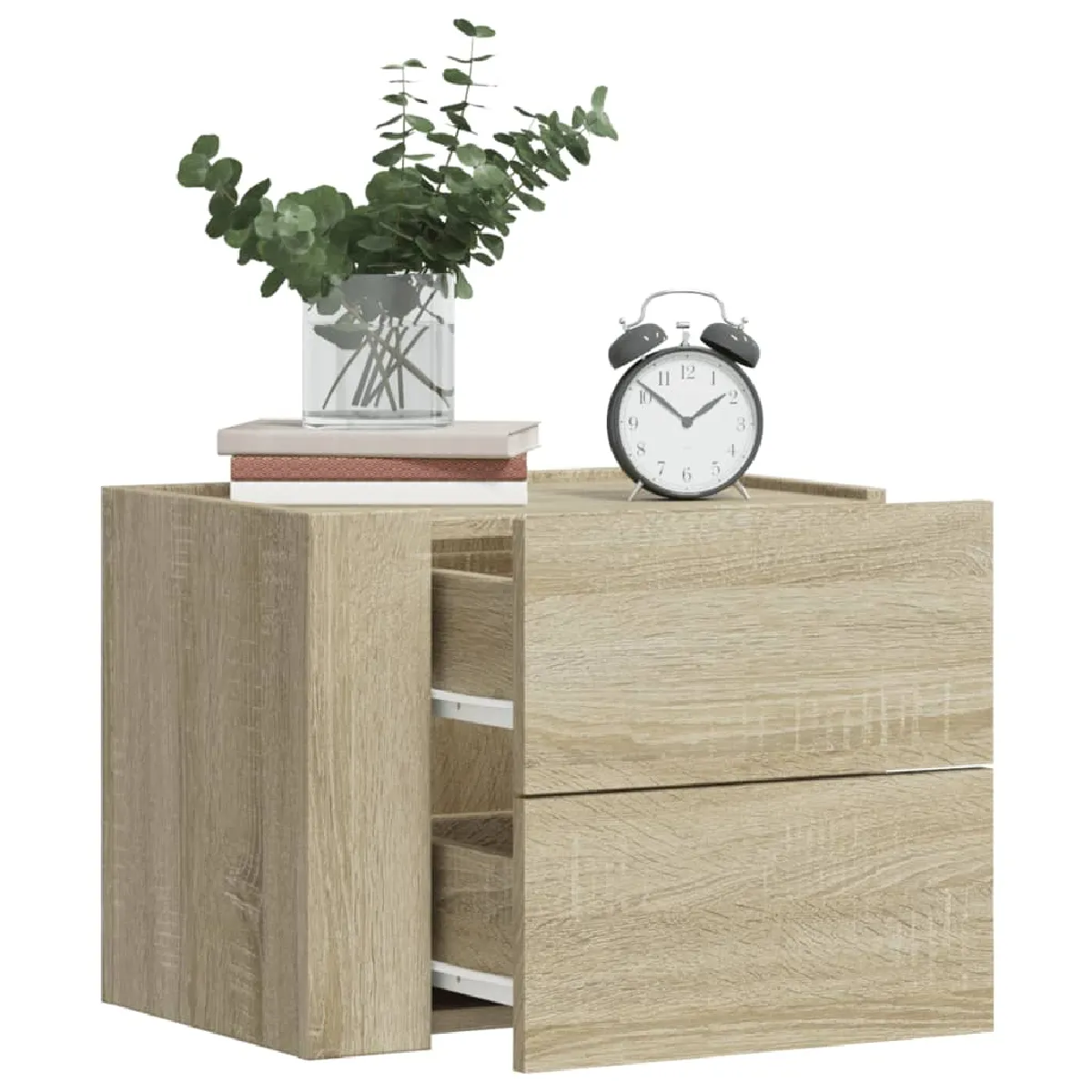 vidaXL Tables de chevet murales 2 pcs Chêne sonoma - vue 6