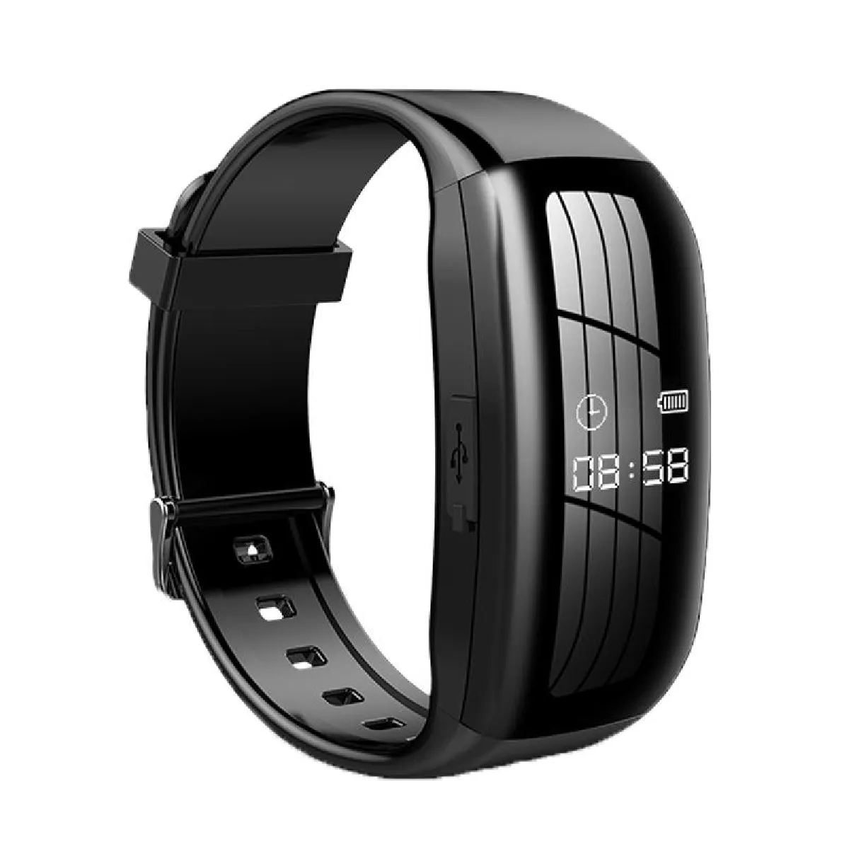 Yonis Dictaphone Intelligent Enregistrement Hd Réduction De Bruit Bracelet 16Gb