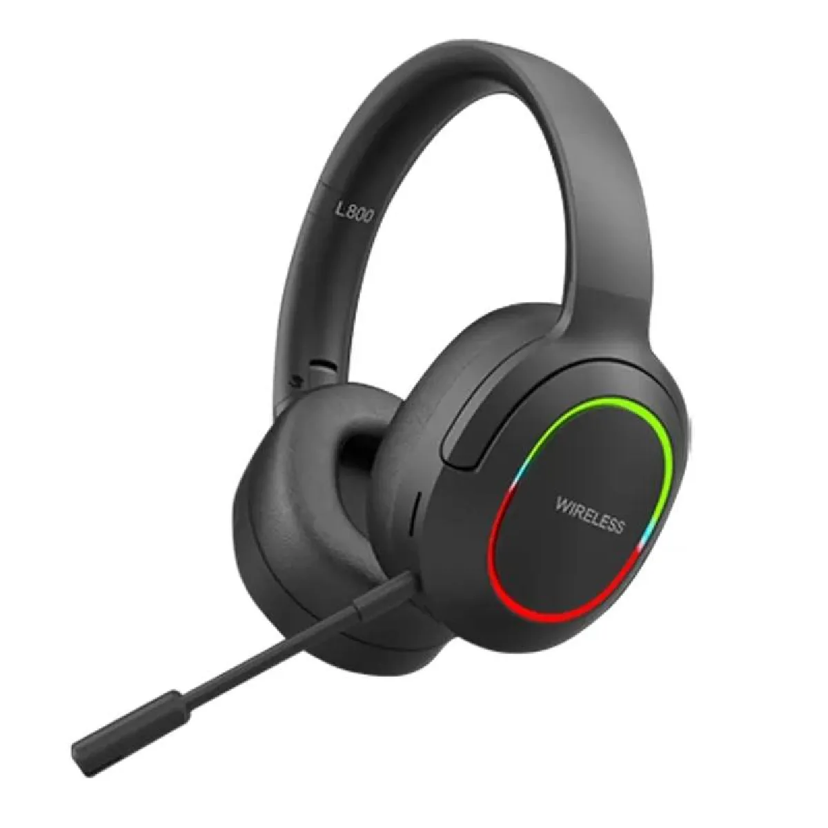 YONIS - Casque Gaming Sans Fil - Pliable - Réduction De Bruit - Avec Microphone - Noir - Image 2