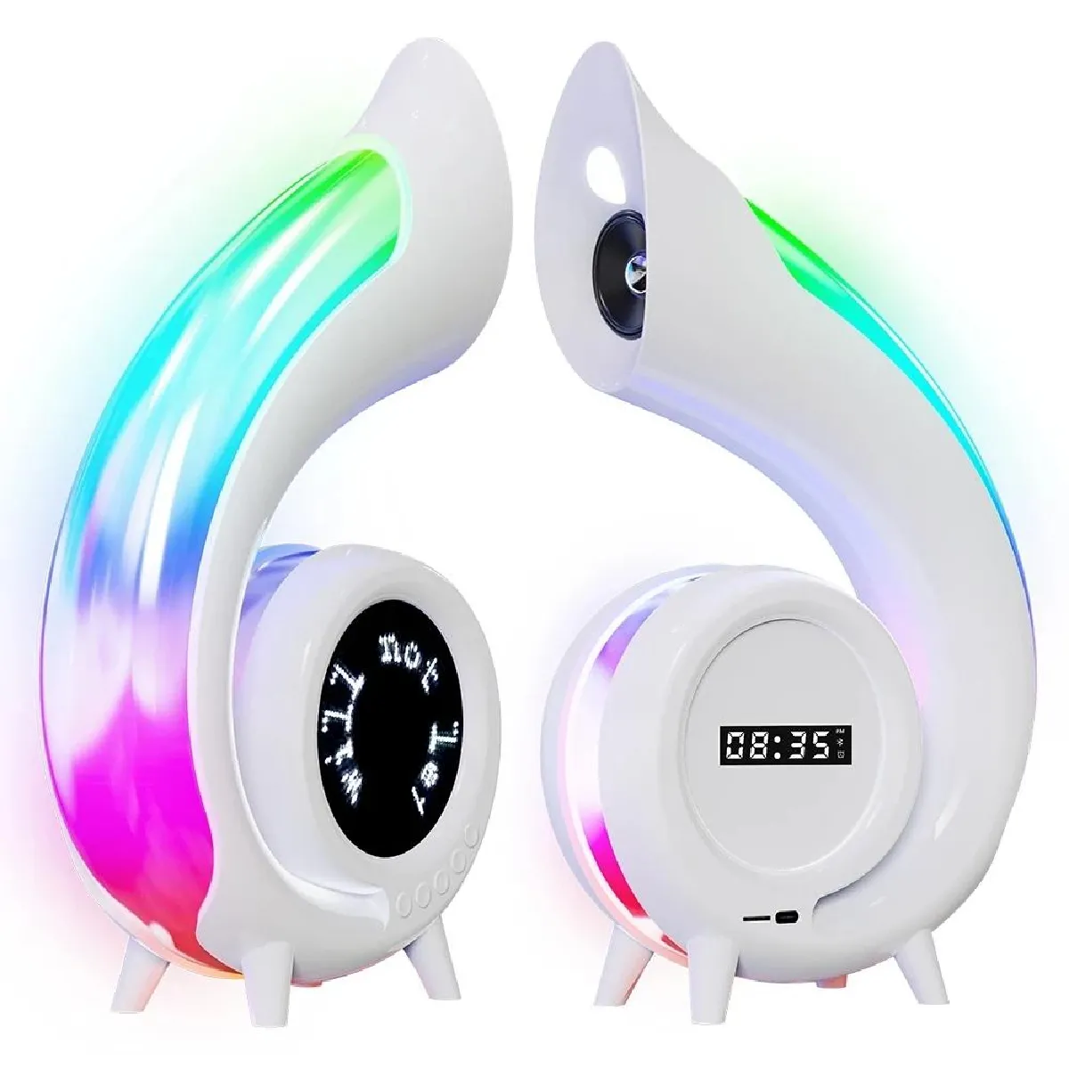YONIS - Enceinte Bluetooth - Lampe de bureau - Éclairage RGB - 3 heures d'autonomie - Image 3