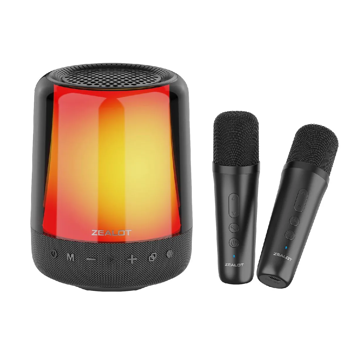 Yonis Noir Karaoke Enceinte Sans Fil Bluetooth. Ipx5 Resiste Aux Eclaboussures Autonomie 2 H - Image 3