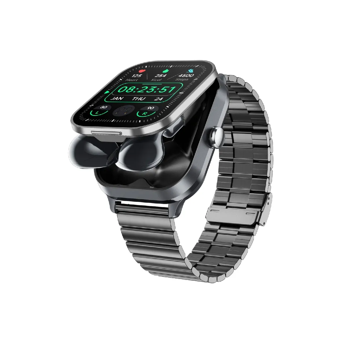 Yonis Montre Connectée 2 En 1 - Graphite