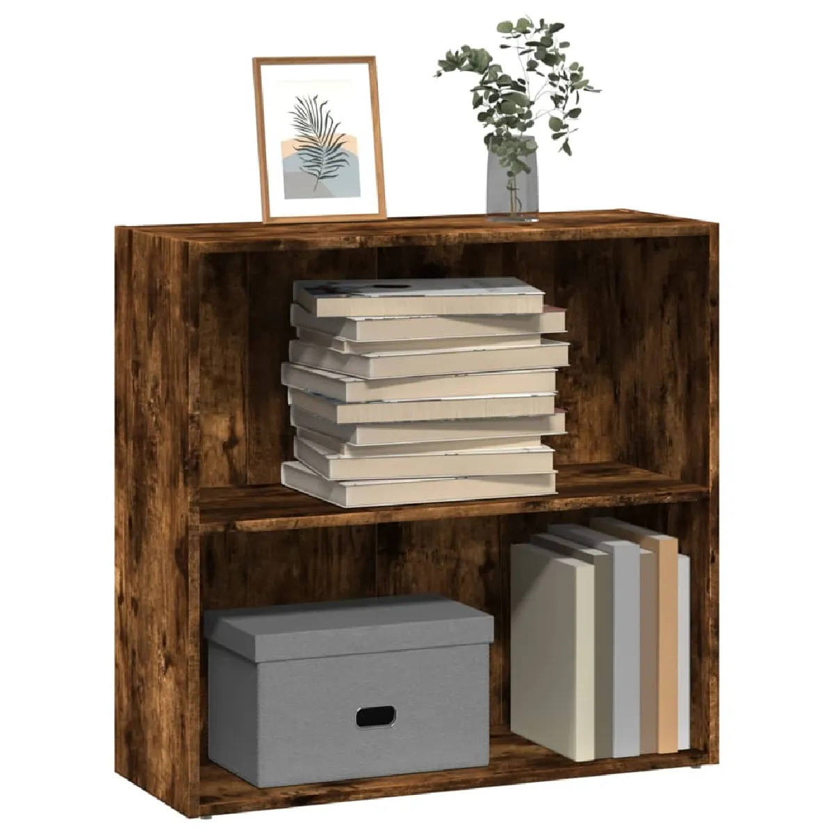 vidaXL - Bibliothèque - Chêne Fumé - 80x30x77 cm - Image 2