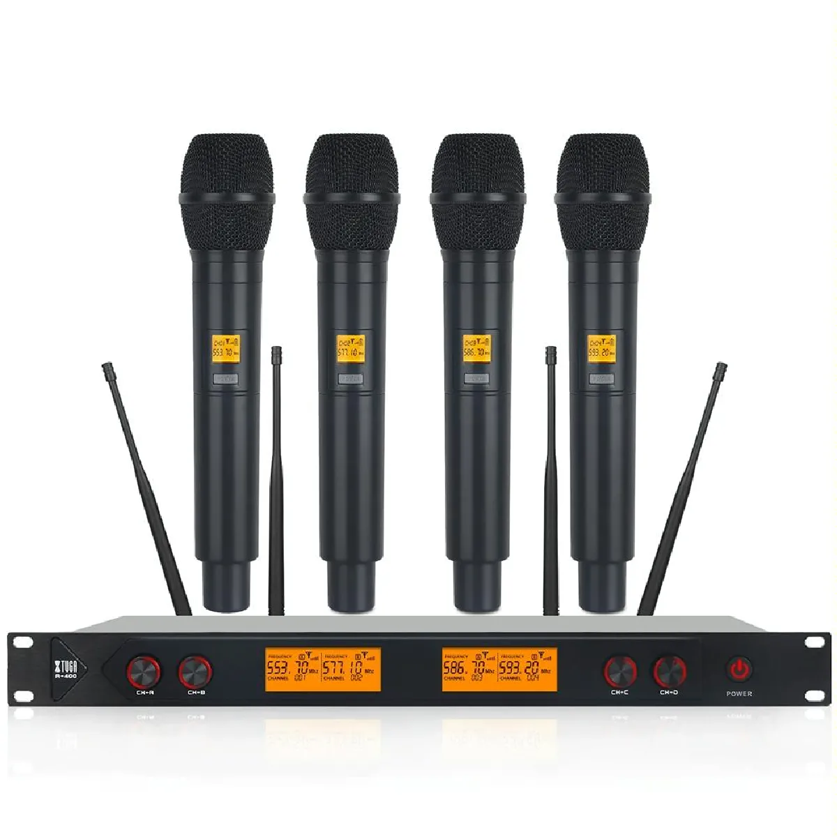 Yonis Microphone Sans Fil 4 Canaux