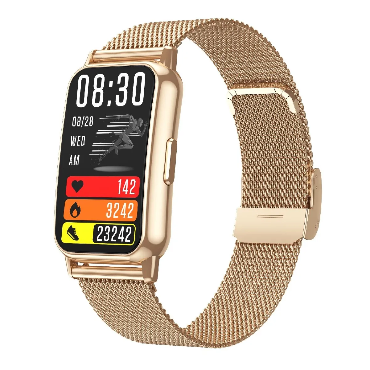 Yonis Montre Connectée Avec Cardiofréquencemètre - Or