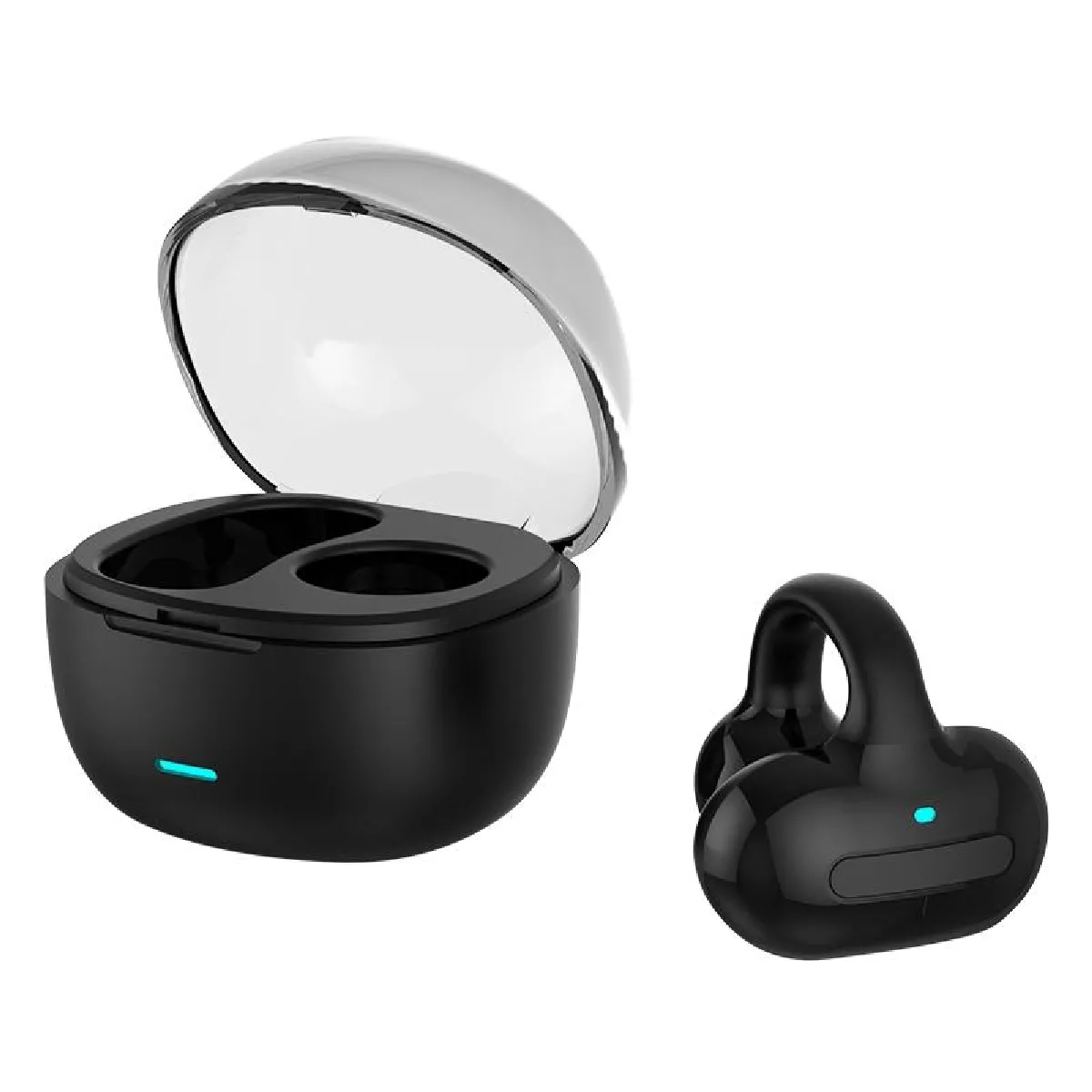 Yonis Noir Ecouteurs Bluetooth Conduction Osseuse Etanche Longue Autonomie - Image 2