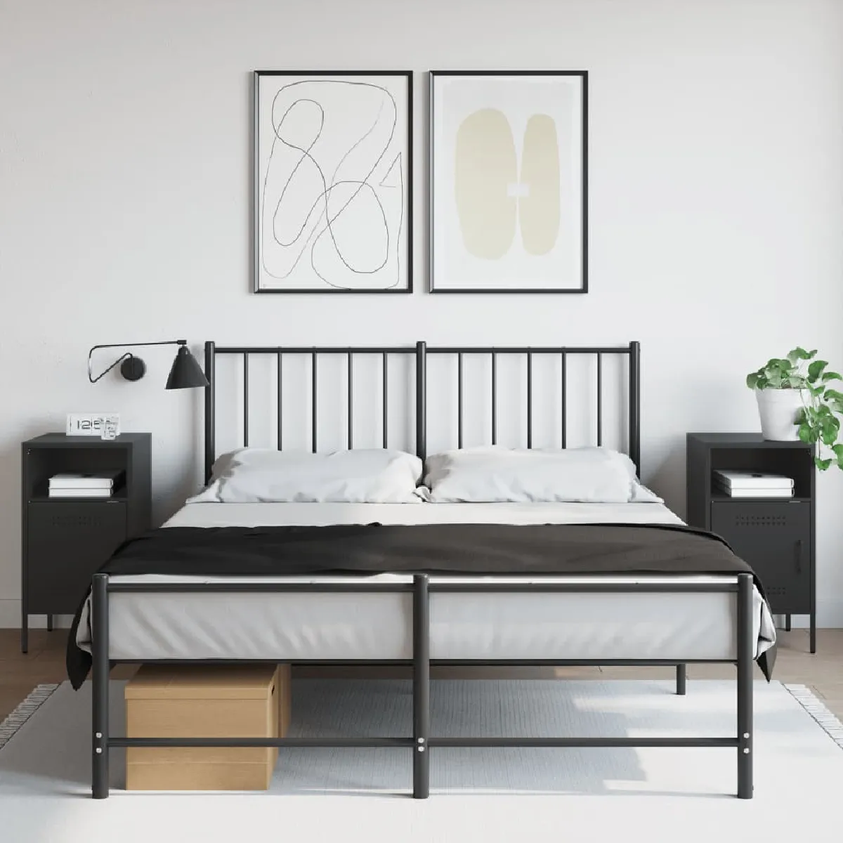 Vidaxl Noir Tables De Chevet 2 Pcs