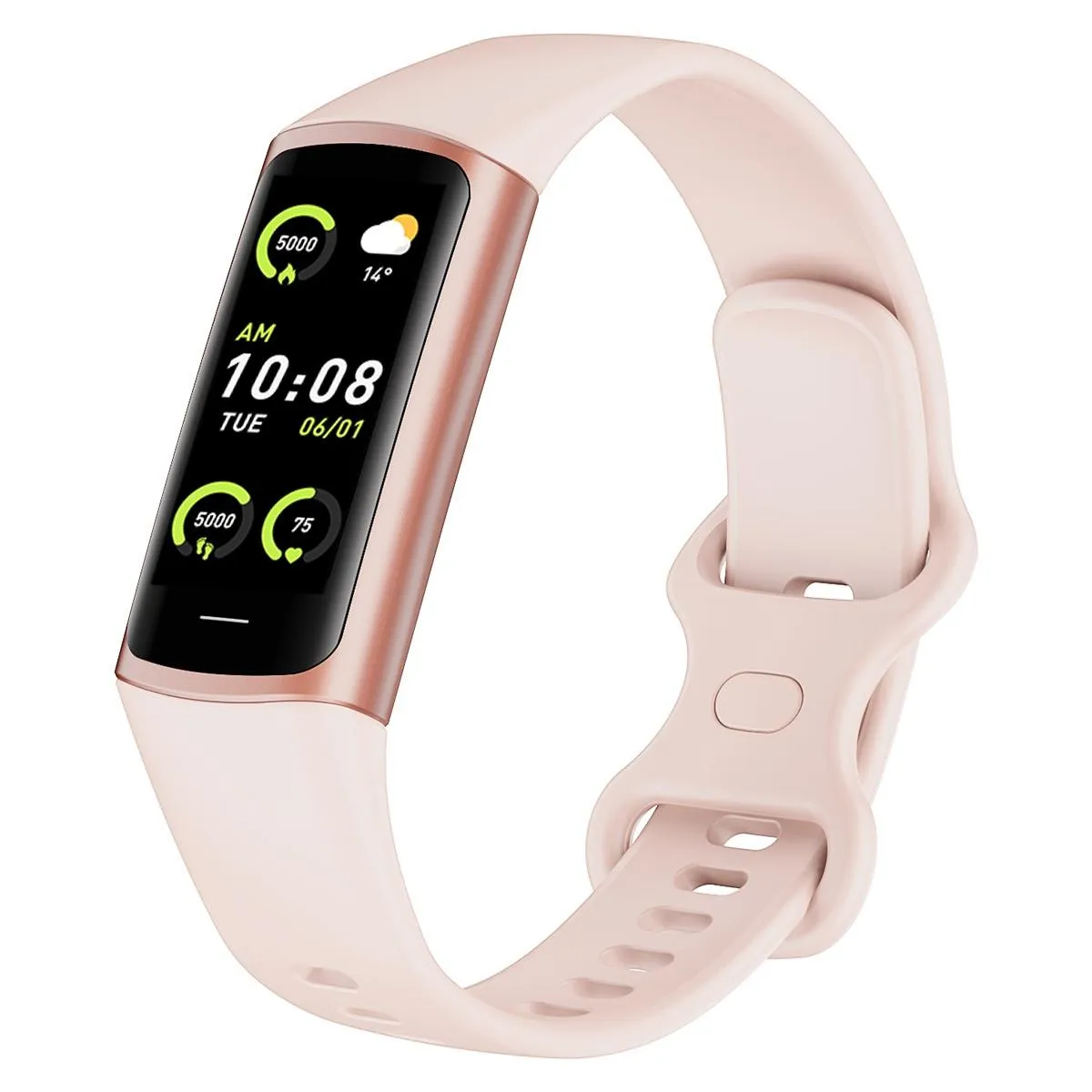 Yonis Bracelet connecté avec fréquence cardiaque - Rose Yonis Bracelet connecté avec fréquence cardiaque - Rose