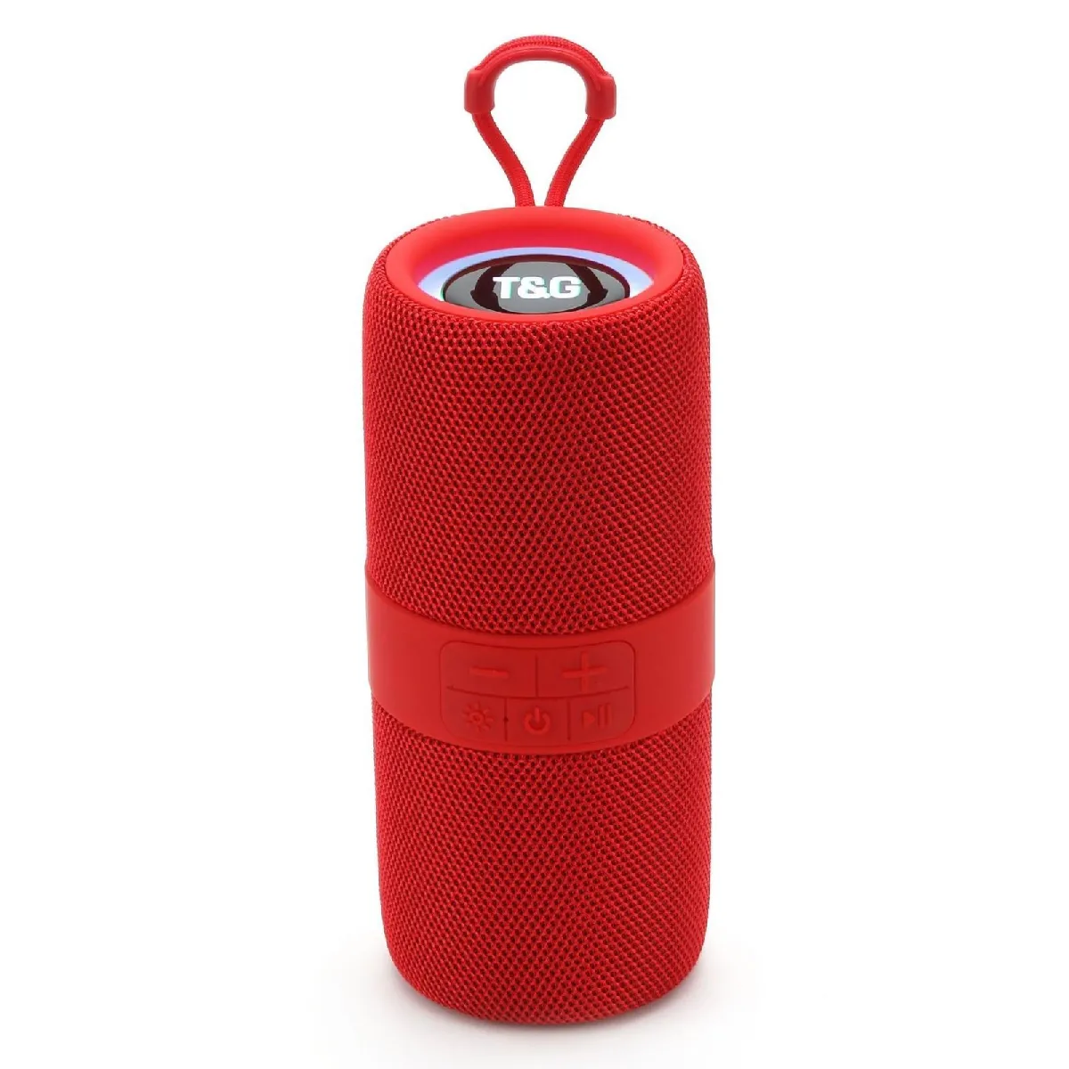 Yonis Rouge Enceinte Bluetooth Portable Sans Fil 3D Stéréo Subwoofer Avec Led Et Fm - Image 2