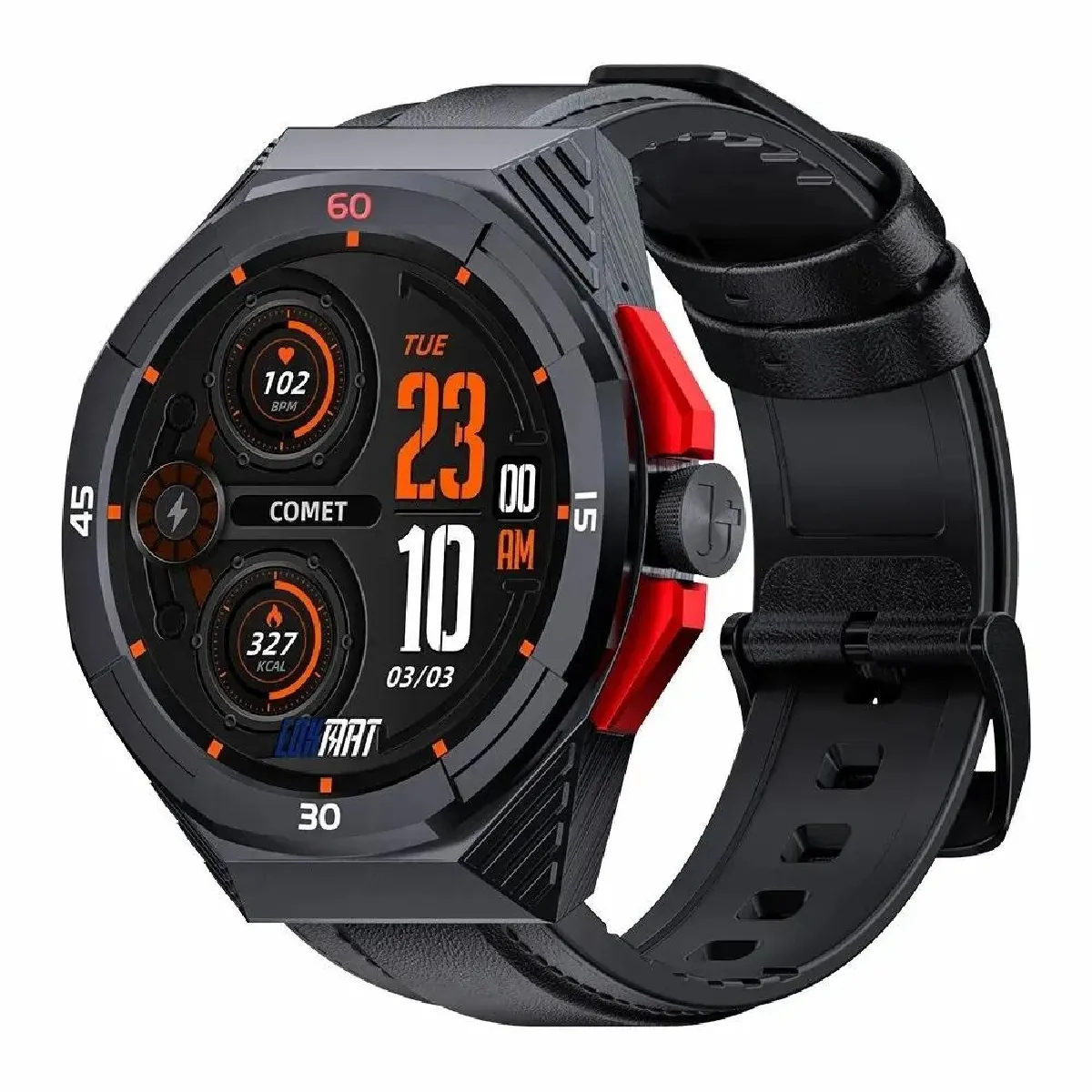 Yonis Noir Montre Connectée Étanche Appels Bluetooth