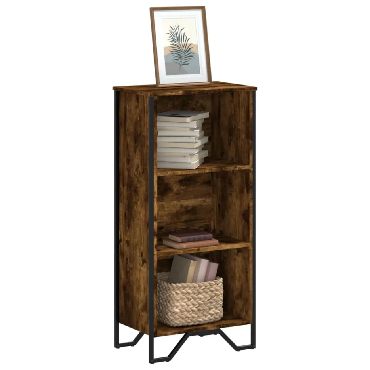 Vidaxl Bibliothèque chêne fumé 50x31x106 cm bois d ingénierie