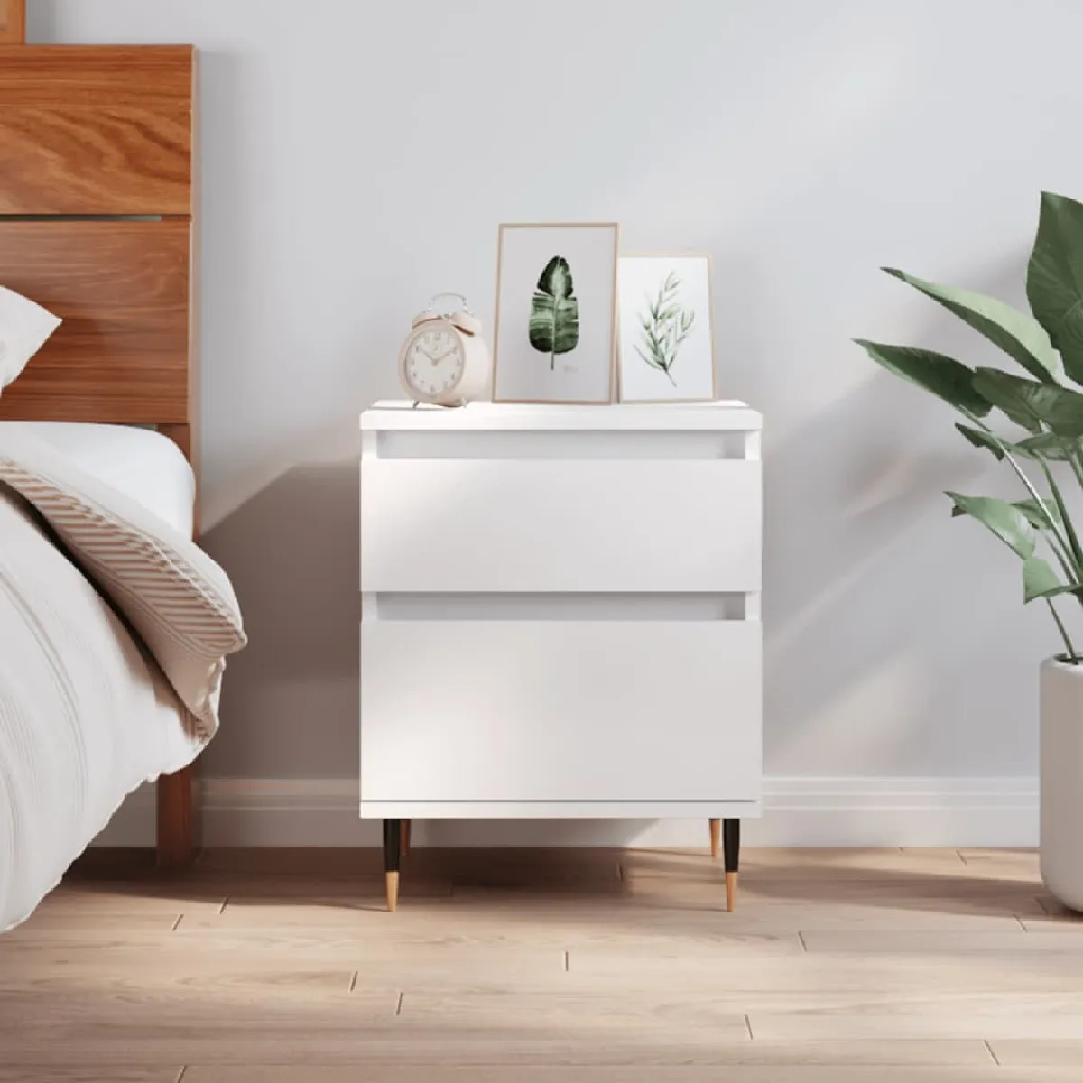 Vidaxl Blanc Table De Chevet
