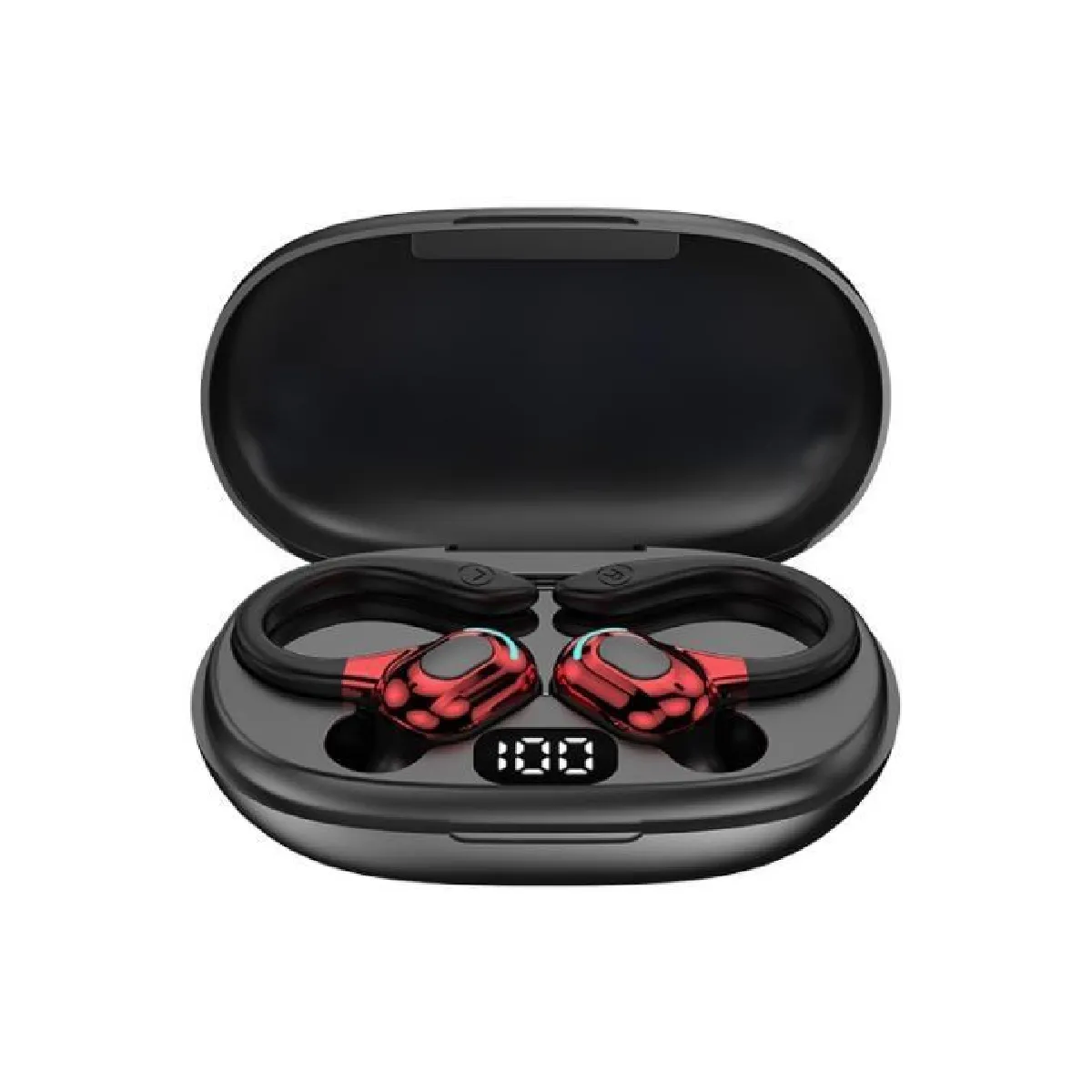 Yonis Rouge Écouteurs Bluetooth