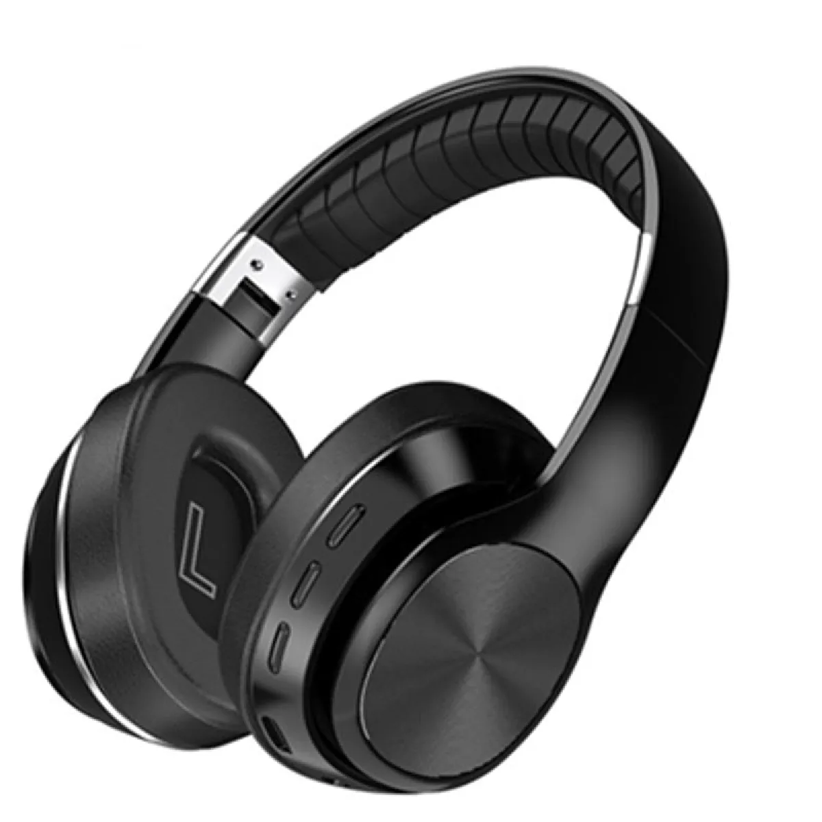 Yonis Noir Casque Audio Bluetooth 5.0 Pliable Sans Fil Avec Micro Et Carte Tf