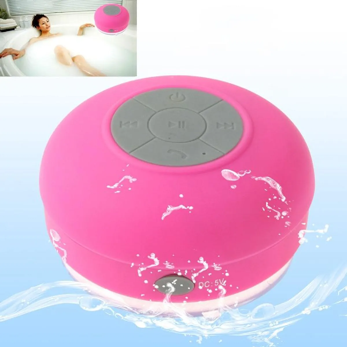 Yonis Enceinte Waterproof 3W - Magenta - Image 2