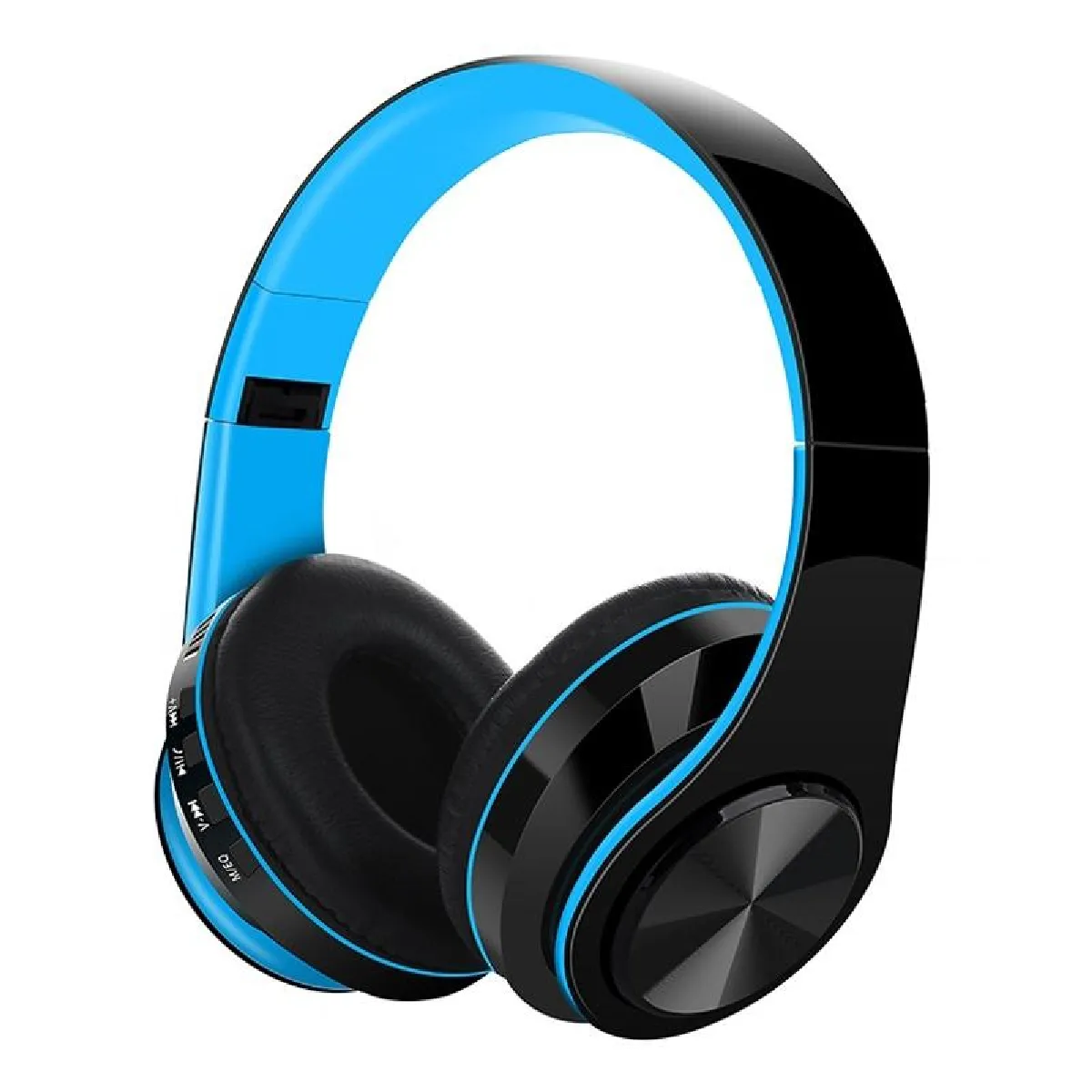 Yonis Bleu Casque Audio Bluetooth Sans Fil Stéréo Confortable Longue Autonomie