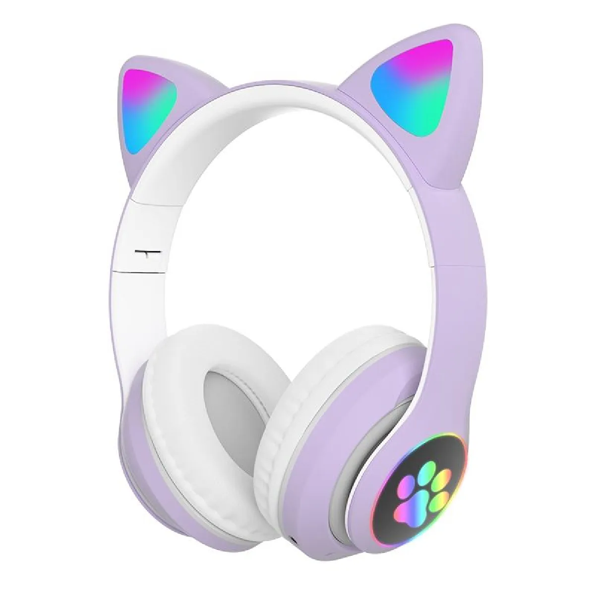 YONIS - Casque Audio - Bluetooth 5.0 - Oreilles de Chat - Stéréo - Réduction de Bruit - Violet - Image 2