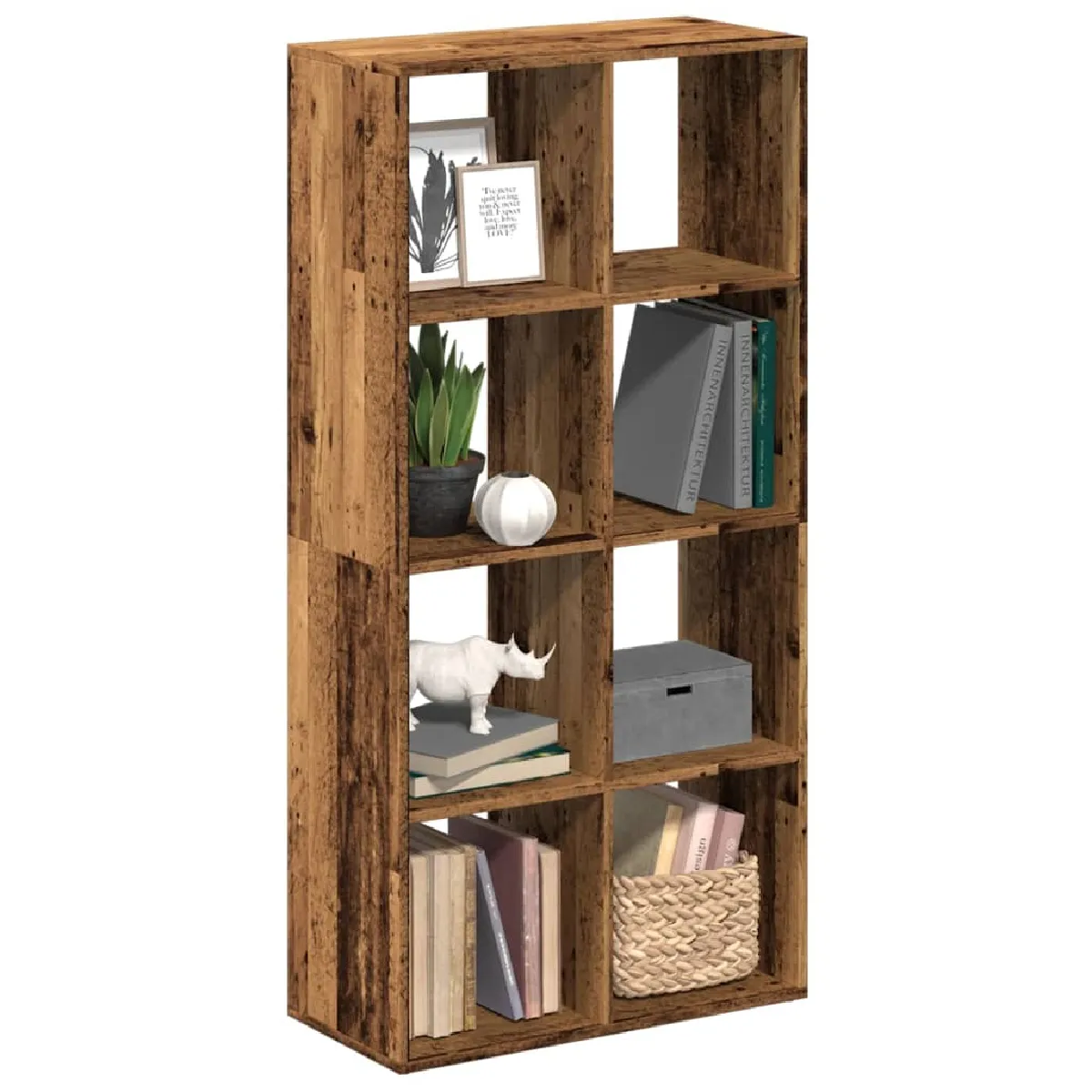 Non Communiqué Marron Étagère Séparatrice De Pièce Vieux Bois 69,5X29x137,5 Cm - Image 3