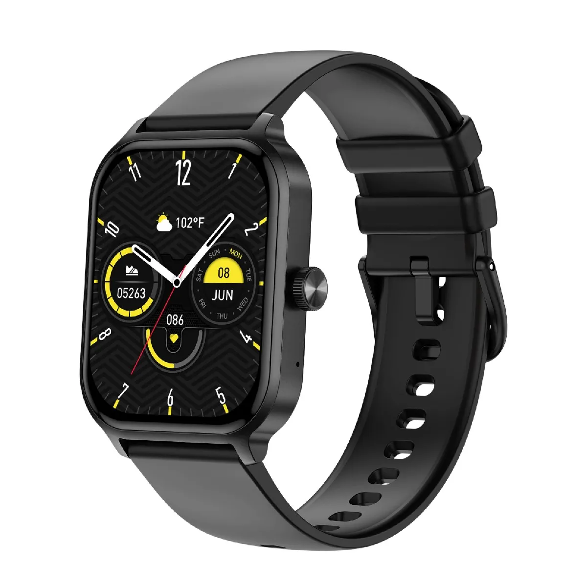 Yonis Noir Montre Connectée Écran Couleur Bluetooth Or