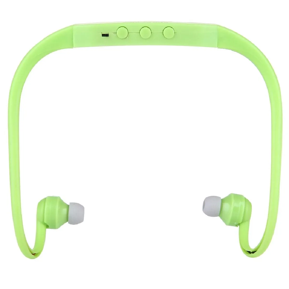 Yonis Vert Casque Sport Étanche Sans Fil Avec Emplacement Micro Sd Jusqu'à 8Gb