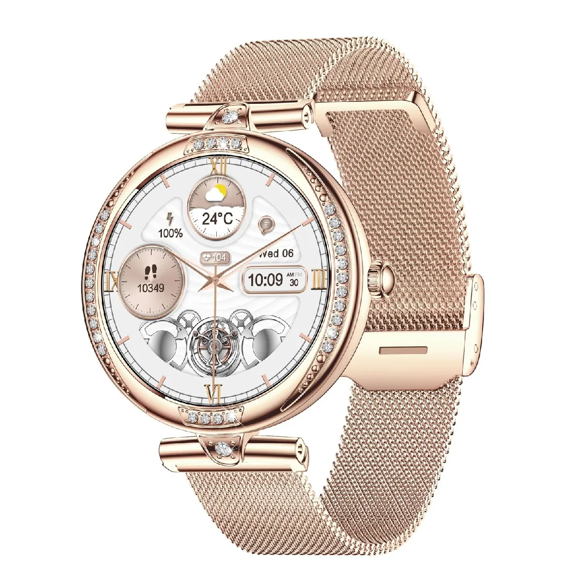 YONIS - Montre Connectée - Écran AMOLED 1.19 Pouces - Bluetooth - IP68 - Argent - Image 2