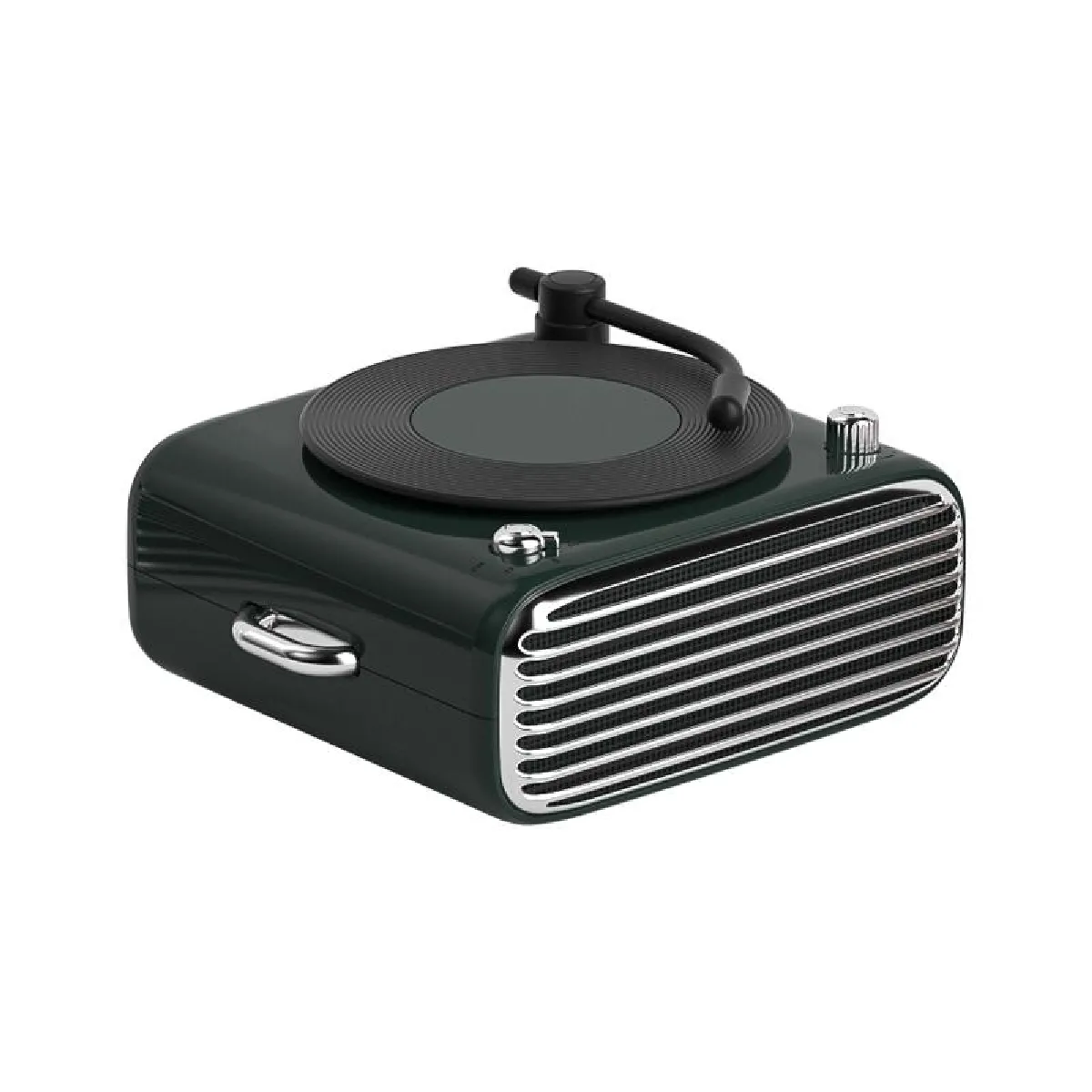YONIS - Enceinte Bluetooth Portable - Rétro Vinyle - Son Stéréo - Vert - Image 3