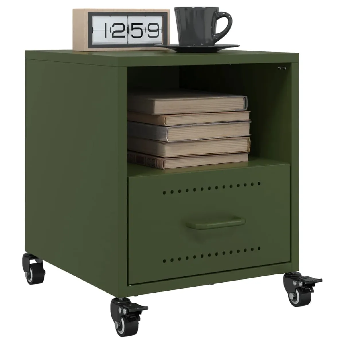 Vidaxl Vert Tables De Chevet Olive