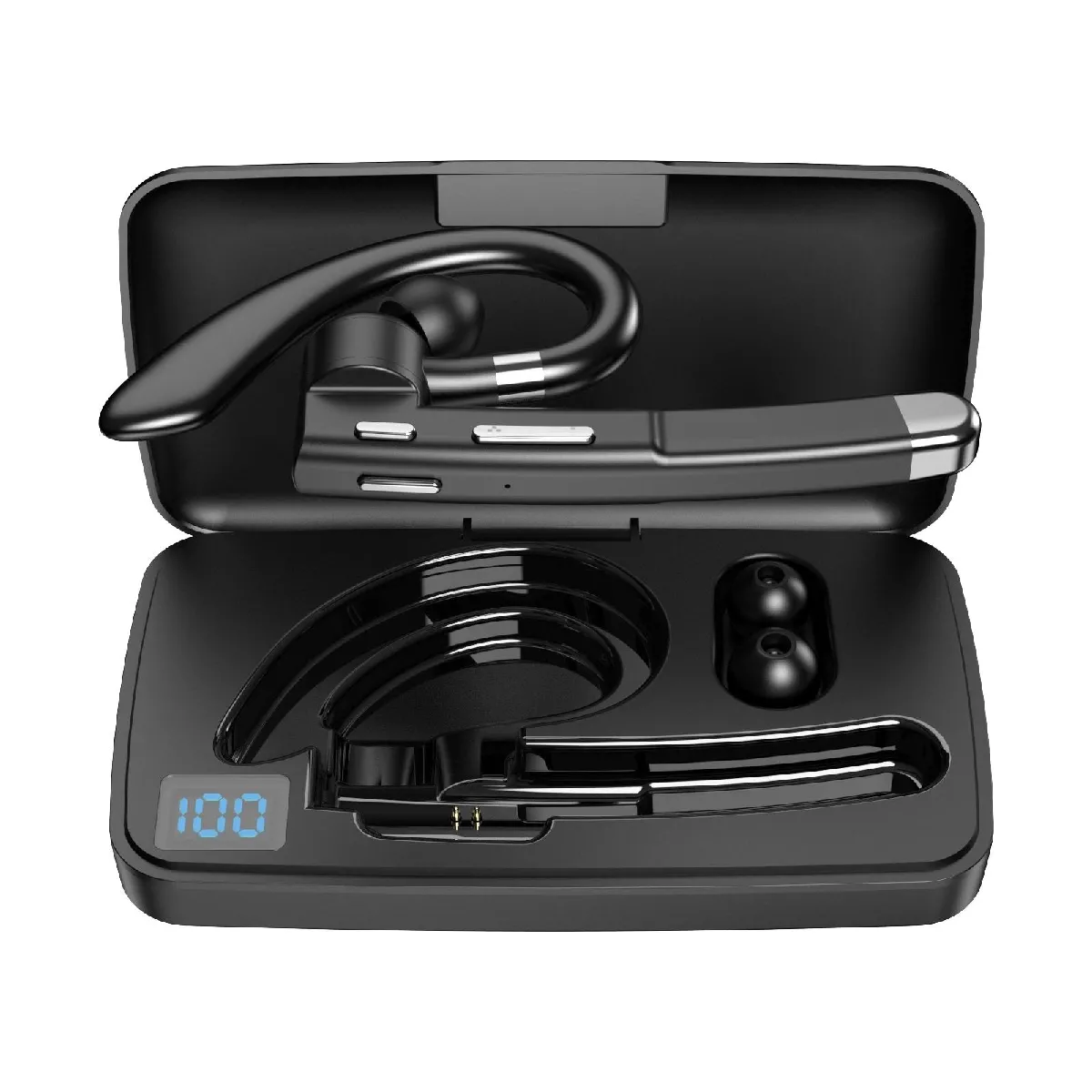 Yonis Clair Ecouteurs Bluetooth Avec Réduction De Bruit Et Etui De Charge Intégré - Image 2