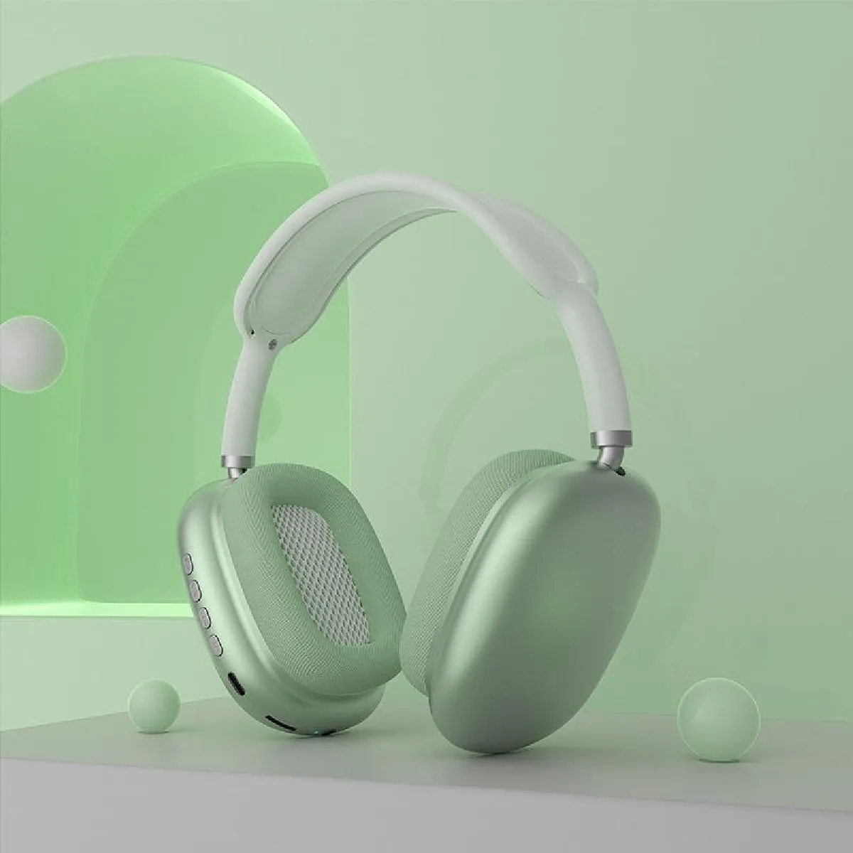 Yonis Vert Casque Audio Bluetooth 5.1 Sans Fil