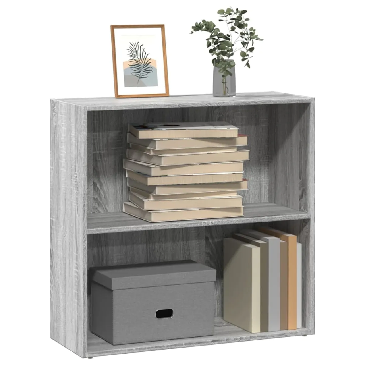 VIDAXL - Bibliothèque - Gris - 80x30x77 cm - Image 2