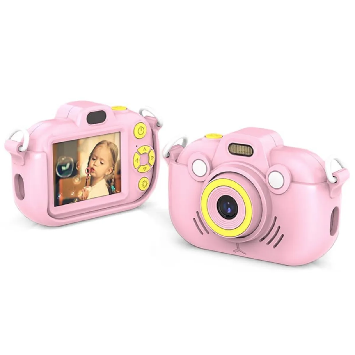 Yonis Rose Appareil Photo Numérique Enfant 2.7K 16X Zoom Écran 2.4 Pouces