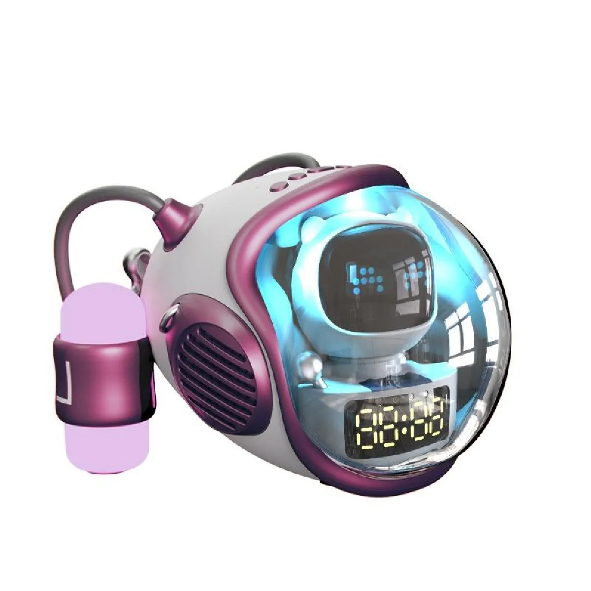 YONIS - Enceinte sans fil Bluetooth - 3000mAh - 8h d'autonomie - Rose - Image 3