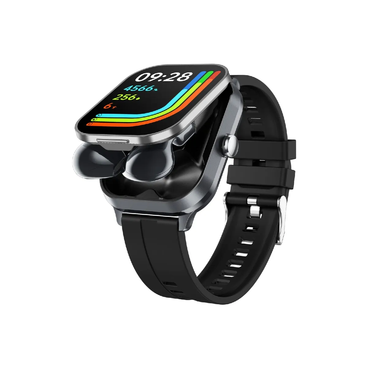 YONIS - Montre Connectée - Écran 2.01 Pouces - Bluetooth - NFC - Noir - Image 2
