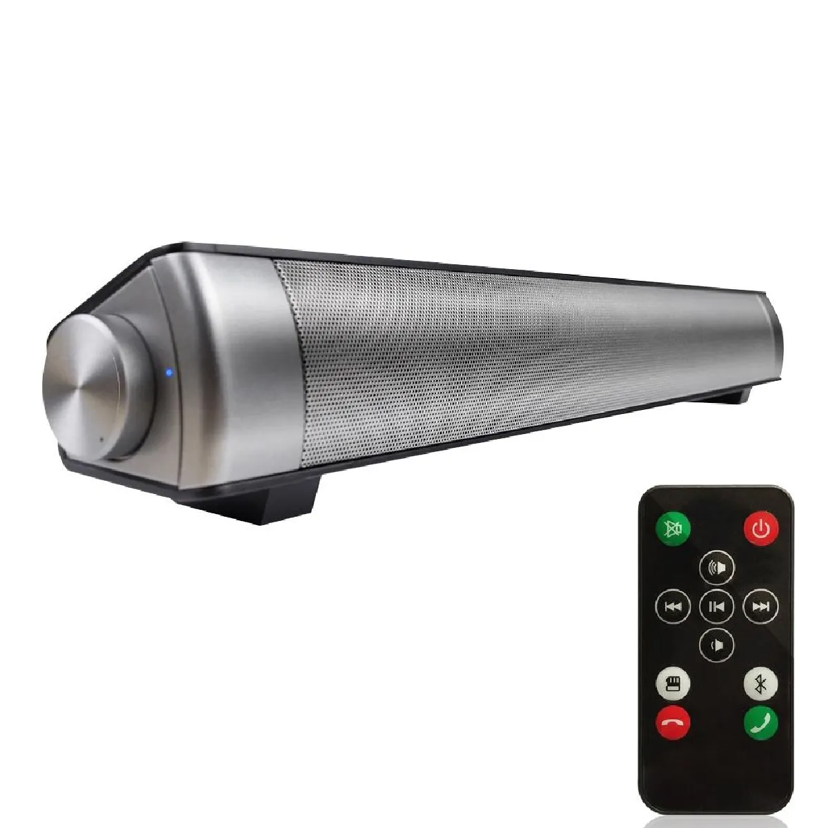 Yonis Argent Enceinte Bluetooth Sans Fil Usb Mp3 2.1Ch Son Puissant Avec Télécommande - Image 3