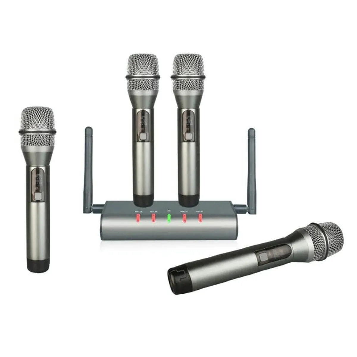 Yonis Microphone Sans Fil Uhf 4 Canaux Pro