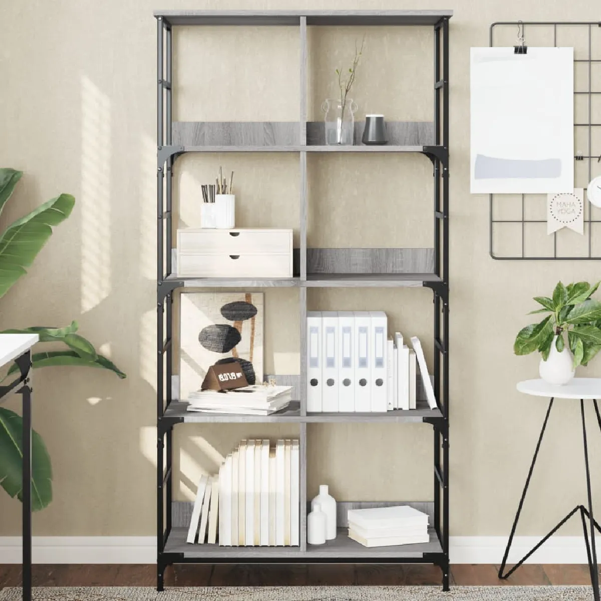 VIDAXL - Bibliothèque - Sonoma - Gris - 78,5x33x153 cm - Image 2